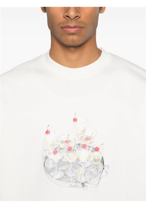 White Le Cocktails T-shirt DRÔLE DE MONSIEUR - men DROLE DE MONSIEUR | GTS237CO002OW